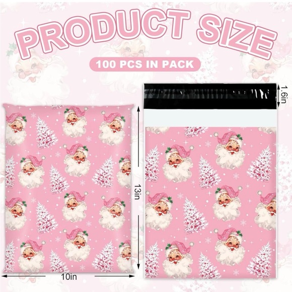 Vintage Santa Baby Poly Mailers 10x13 - Picture 2 of 3